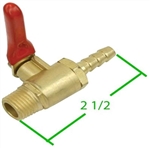 Fuel Shut Off Valve, With 1/4" Barb, EACH, 00-9106-0