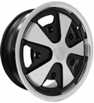 EMPI Fuchs Wheel, Black and Polished, 15 x 4.5", 5 x 205mm, EACH, 10-1108