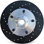 Disc Brake Rotor, Front, 1967-74 Ghia, 1966-71 1/2 Type 3, and Type 1s with Front Disc Brake Kits, Pre-Studded with 5 x 130mm Porsche Bolt Pattern, EACH