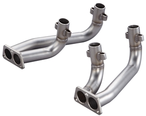 Vintage Speed Stainless Steel Headers, 1 5/8" (43mm), Type 4 Engine Into Type 1, Oval Exhaust Ports, 155-203-43SCJ