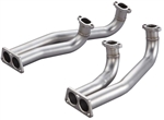 Vintage Speed Stainless Steel Headers, 1 5/8" (43mm), Type 4 Engine Into Bay Window Bus (T2), Square Exhaust Ports, 155-208-43SCU