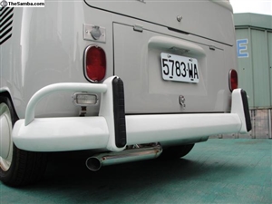 Vintage Speed Stainless Steel Sport Muffler (Up to 125hp), Upright Engine, Standard Tailpipe, 1960-67 Bus, 155-206-05200