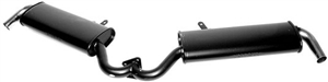 Street Max Dual Quiet Pack Muffler,  Raw/Temporary Paint or Ceramic Silver, 2562 and 2562-13