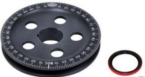 Stock Size Pulley, 5 Hole Sand Seal (Includes Sand Seal), 1.770" Pulley and 2.260" Case, BLACK, Laser Etched, 33-1065