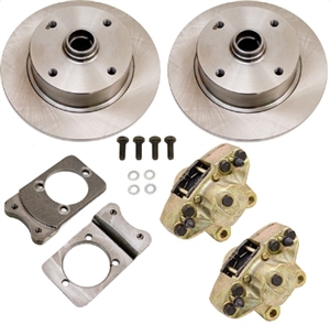 Bolt On Disc Brake Kit (Retaining Stock Spindles), 1969-77 Ball Joint Type 1 (Beetle, Ghia, and THING), Spindles NOT INCLUDED, 498492