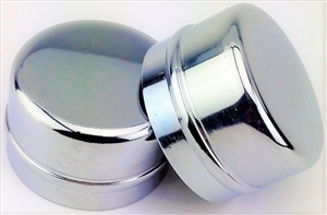 Chrome Front Wheel Bearing Dust Caps With Out Hole, Fit 1949-65 Type 1, Pair
