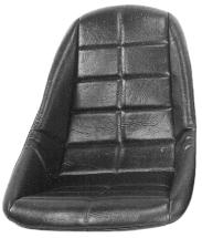 Deluxe Lowback Bucket Seat Cover, Square Stitching, Tan, Each
