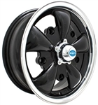 EMPI GT-5 Wheel, Gloss Black w/Polished Lip, 15 x 5.5", 5 x 205mm, EACH, 9690