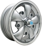 EMPI GT-5 Wheel, Silver w/Polished Lip, 15 x 5.5", 5 x 205mm, EACH, 9691
