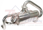 Tri-Mil Bobtail Header, for Use With Heaterboxes, Quiet Pack Muffler, 1 1/2" Tubing