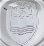 5-Lug Hubcap With Castle Crest (Wolfsberg Crest), Fits 1966-67 Type 1 and 3 Wheels, Each
