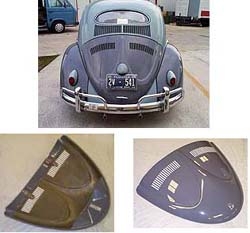 Smooth "W" Decklid, Fiberglass, 1963 and Older Beetle, ELW-1