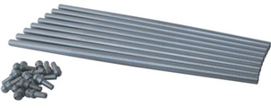 Manton Dual Chromoly Pushrods, Dual Tapered, 11.125" Tips Out, Cut To Length, Set of 8
