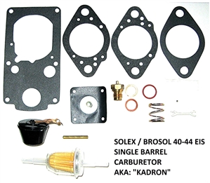 Carburetor Rebuild "Deluxe" Kit, for Solex and Kadron 40/44 Carburetors, DELUXE, RADKE-702