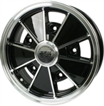 EMPI BRM Wheel, Gloss Black with Polished Lip, 15 x 6.5", 5 x 205mm, EACH, 9629