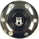 Volante Steering Wheel Horn Button, Wolfsburg (Castle Style), Fits 6 Bolt Volante S6 Sport Steering Wheels, STE1041-CHROME