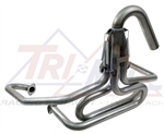 Tri-Mil Off-Road Racing Exhaust System, 1 5/8" Tubing, Bobcat Style w/U-Bend, Raw or Ceramic Finish, 3103WUB