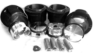 Piston & Cylinder Set, 96mm x 71mm (for 2.0L Crank and Rods), Chinese Hypereutectic, Flat Top Piston (European), Type 4, 2054cc, VW9600T4S71