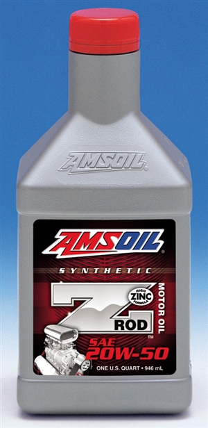 Amsoil Z-ROD 20W-50 Synthetic Motor Oil, QUART, ZRFQT-EA