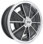 EMPI BRM Wheel, Gloss Black w/Polished Lip, 15 x 5.5", 5 x 112mm, EACH, 9697