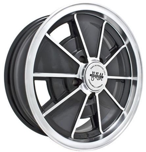 EMPI BRM Wheel, Gloss Black w/Polished Lip, 17 x 7", 5 x 112mm, EACH, 10-1088