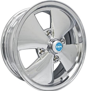 EMPI 4-Spoke Wheel, Chrome, 15 x 5.5", 4 x 130mm, EACH, 10-1094