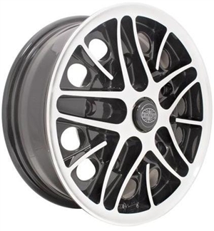EMPI Cosmo Wheel, Gloss Black with Polished Lip, 15 x 5.5", 5 x 205mm, EACH, 10-1101