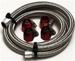 Econo Stainless Steel (SS) BRAIDED FUEL LINE KIT, 4'