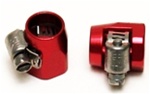 (2) BRAIDED FITTINGS FOR ECONO SS HOSE 1/2" ID, RED