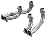Vintage Speed Stainless Steel Headers, 1 5/8" (43mm), Type 4 Engine Into Type 1, Oval Exhaust Ports, 155-203-43SCJ