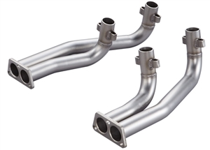 Vintage Speed Stainless Steel Headers, 1 5/8" (43mm), for Type 4 Engine in 73-79 Bus AND in 68-74 411 & 412, Oval Exhaust Ports, 155-208-43SCJ