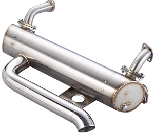 Vintage Speed Stainless Steel Super Flow Muffler (Up to 150hp) for Type 1 Engine in EXTREMELY LOWERED 1956-77 Beetle and Super Beetle, 155-233-057SF