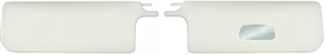 Sun Visors, White Vinyl, With Passenger Side Mirror, 1965-72 VW Beetle and Super Beetle Convertible, Pair, 21-1313-215