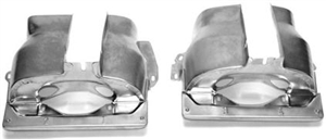 SCAT Dual Port Cylinder Tin (Shrouds), Chrome Plates, Pair, 25093C