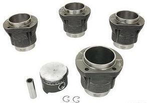 Mahle Piston & Cylinder Set, 85.5mm x 69mm Cast, Type 1, 311-198-069FMA