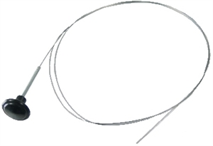 Release Cable, Black Knob, 1945-67 Beetle and Karmann Ghia Front Hood, 343-823-531ABK
