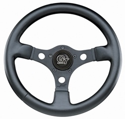 GT Formula 12" Steering Wheel, 3 Black Spokes w/Black Grip