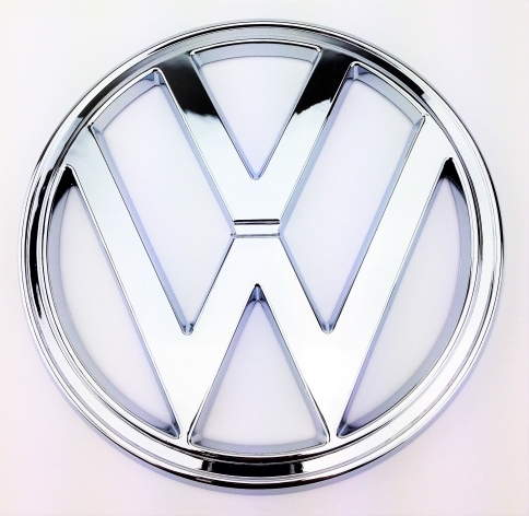 Front Nose Emblem (VW Symbol), Plastic Chrome Color, 1973-79 Type 2, EACH