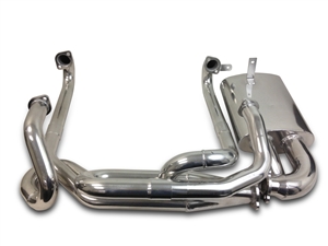 AA Performance Merged Sidewinder Header and Muffler, 1 1/2 or 1 5/8" Primary Tubing, for Beetles and Ghias with Upright Type 1 Engines