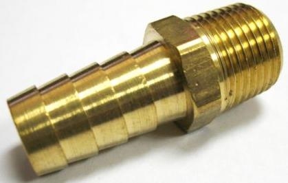 2pcs Brass Barb Fitting Coupler 5/8" Hose ID x 3/8" Male NPT Fuel Gas Water 