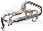 Tri-Mil Bobtail Header, for Use With Heaterboxes, Glass Pack Muffler, 1 1/2" Tubing