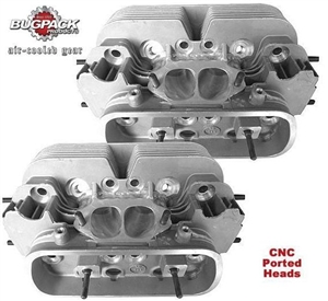 Bugpack "Wedgeport" "049" Casting 5-Axis CNC Ported Cylinder Heads (Port Design by VW Legend Shaun McCarthy), 42 x 37.5mm Valves, 90.5/92mm, or 94mm Bore, PAIR, 4003-27 and 4003-28