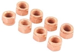 Copper Locking Exhaust Nut Kit, 8 Pieces