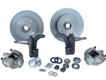 Front Disc Brake Kit, Link Pin Beetle and Ghia, 2" Lowered, 4 x 130mm