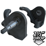 2 1/2" Drop Spindles (Cast/Chromoly Hybrid), Link Pin, Disc Brakes, PAIR