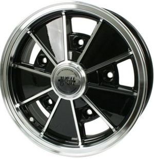 EMPI BRM Wheel, Gloss Black with Polished Lip, 17 x 7", 5 x 205mm, EACH, 10-1086