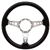 Volante S9 Premium Steering Wheel (9 Bolt Pattern), 14", Blackwood Grip, Polished Aluminum 3 Spoke with Holes, ST3075