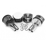 92 x 76-84mm (92 "B") Piston Set, Pistons, Wrist Pins, Piston Rings, and Pin Clips, Set of 4, Forged Slipper Skirt, AA Brand, Type 1, 2, and 3, VW9200T1SPF
