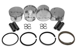 96mm Bore x 78-86mm Strokes, 22mm Wrist Pin, Pistons, Wrist Pins, Piston Rings, and Pin Clips, Set of 4, Type 4, VW9600T4PS-JE
